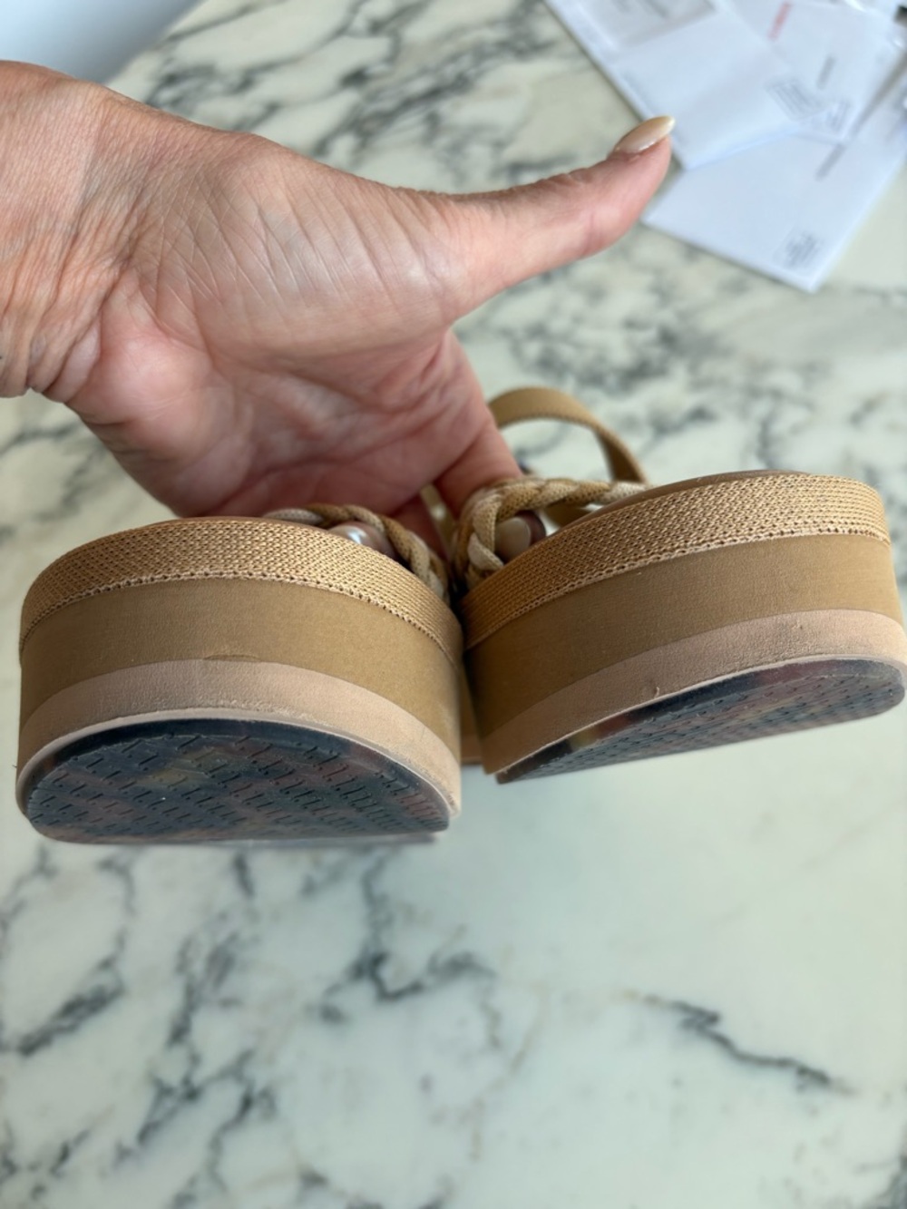 Rothy’s lightweight wedge sandals sz 7.5 - Picture 5 of 8